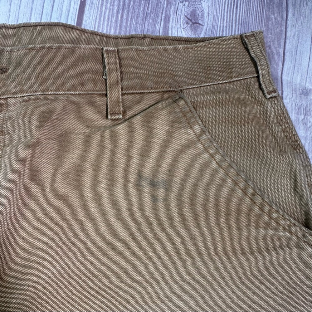 Men’s Vintage Made in the USA Carhartt B11 Carpenter Brown Canvas Cut Off Shorts - Picture 9 of 11